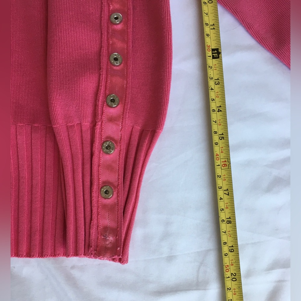 Vintage Wayne Rogers gorg pink silk sweater with real fox fur removable collar. - Picture 15 of 16